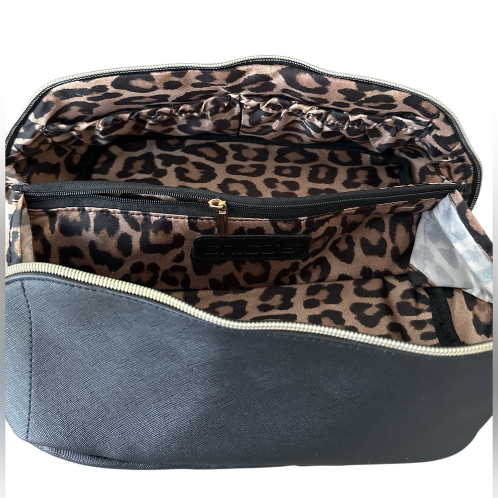 Chico Travel Case, NWT, Black Cosmetic Bag with Gold Zipper - Picture 7 of 8